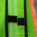 Green polyster mesh reflective safety vest with warning reflective tape